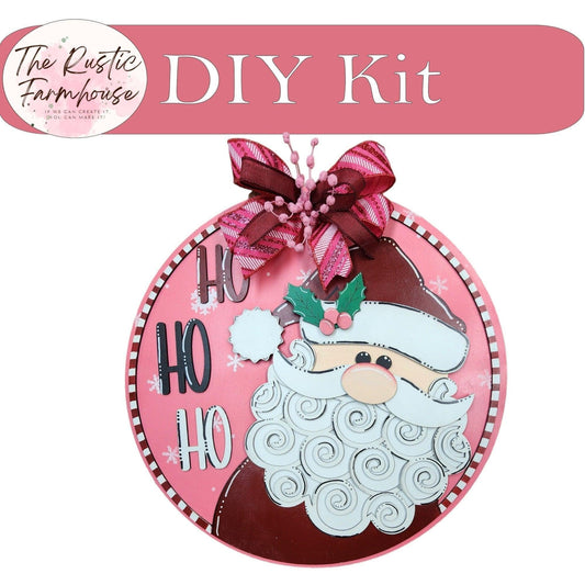 Christmas Santa HO HO HO Door Hanger - RusticFarmhouseDecor