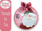 Christmas Santa HO HO HO Door Hanger - RusticFarmhouseDecor