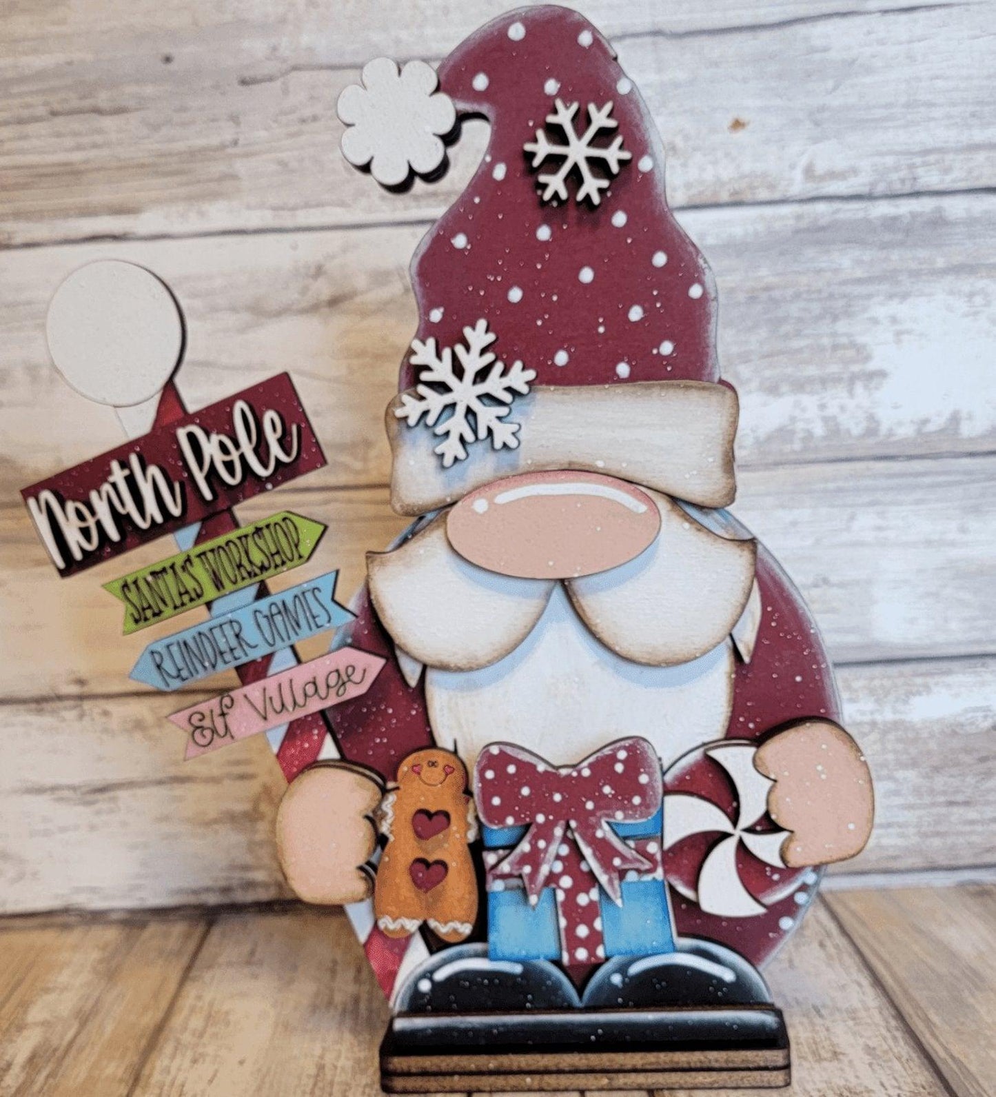 Christmas Santa Standing Gnome - RusticFarmhouseDecor