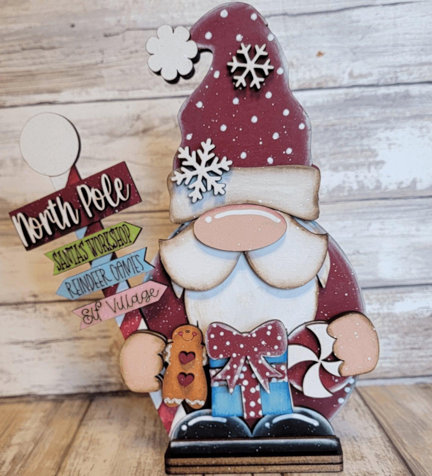 Christmas Santa Standing Gnome - RusticFarmhouseDecor