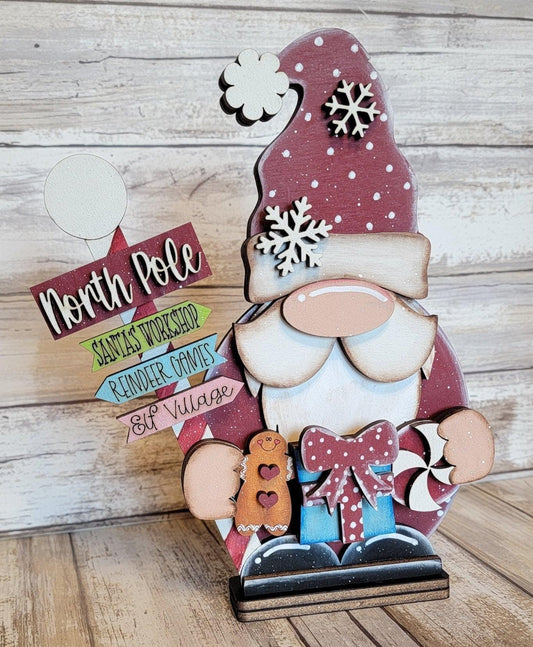 Christmas Santa Standing Gnome - RusticFarmhouseDecor