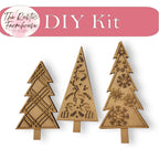 Christmas Tree DIY Wood Blanks Shelf Sitter Set of 3 , Handmade Holiday Decor - RusticFarmhouseDecor