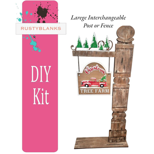 Christmas Tree Farm and Insert for the Large Interchangeable Posts or Fence - RusticFarmhouseDecor