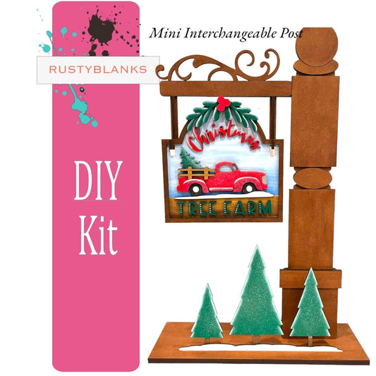 Christmas Tree Farm Sign and Inserts for the Mini Interchangeable Posts or Fence - RusticFarmhouseDecor