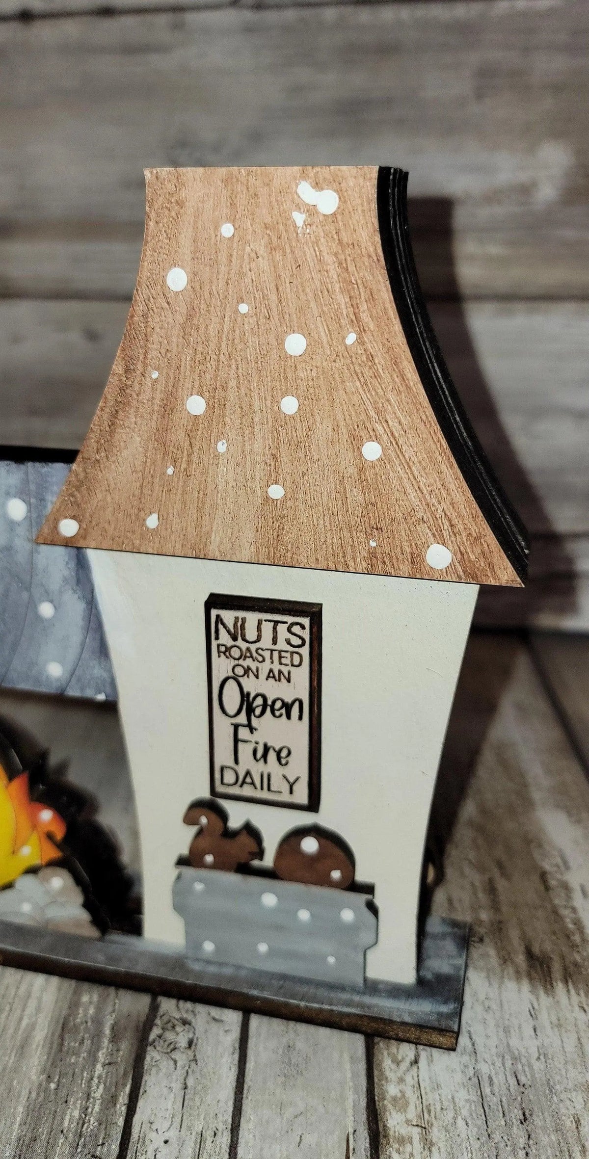 Christmas Village Chestnuts Restaurant Open Fire DIY - RusticFarmhouseDecor