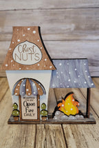 Christmas Village Chestnuts Restaurant Open Fire DIY - RusticFarmhouseDecor