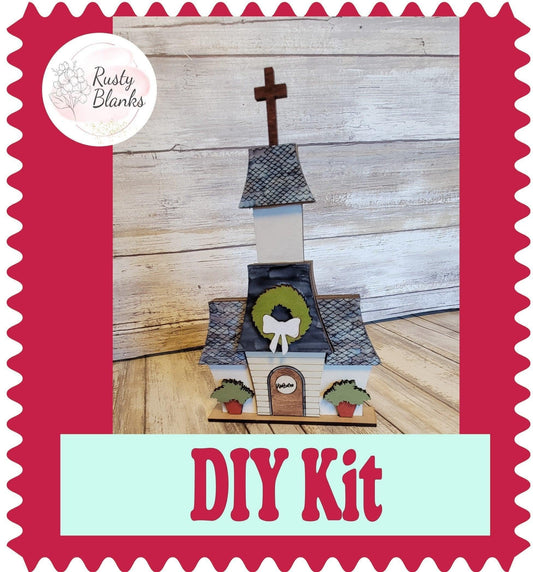 Christmas Village Church DIY - RusticFarmhouseDecor