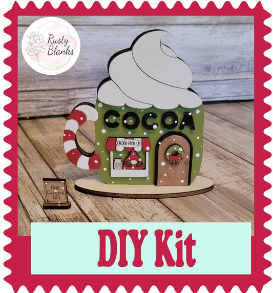 Christmas Village Cocoa Shoppe DIY - RusticFarmhouseDecor