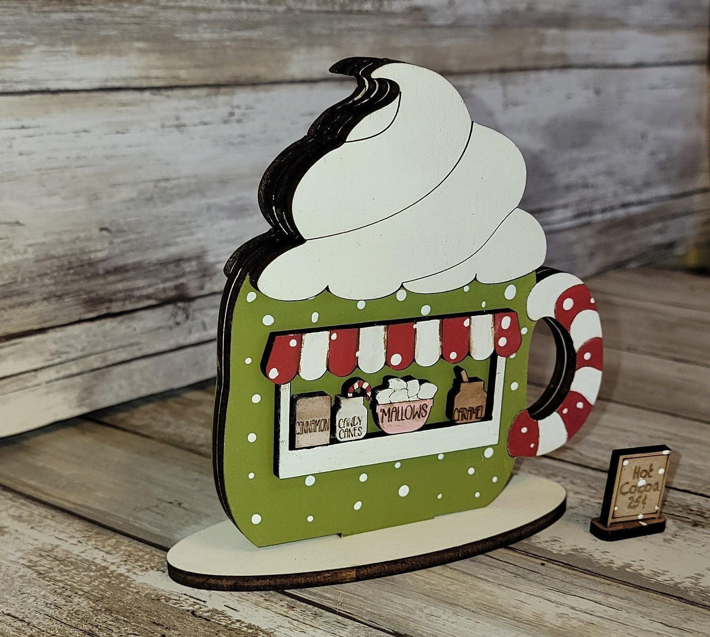 Christmas Village Cocoa Shoppe DIY - RusticFarmhouseDecor