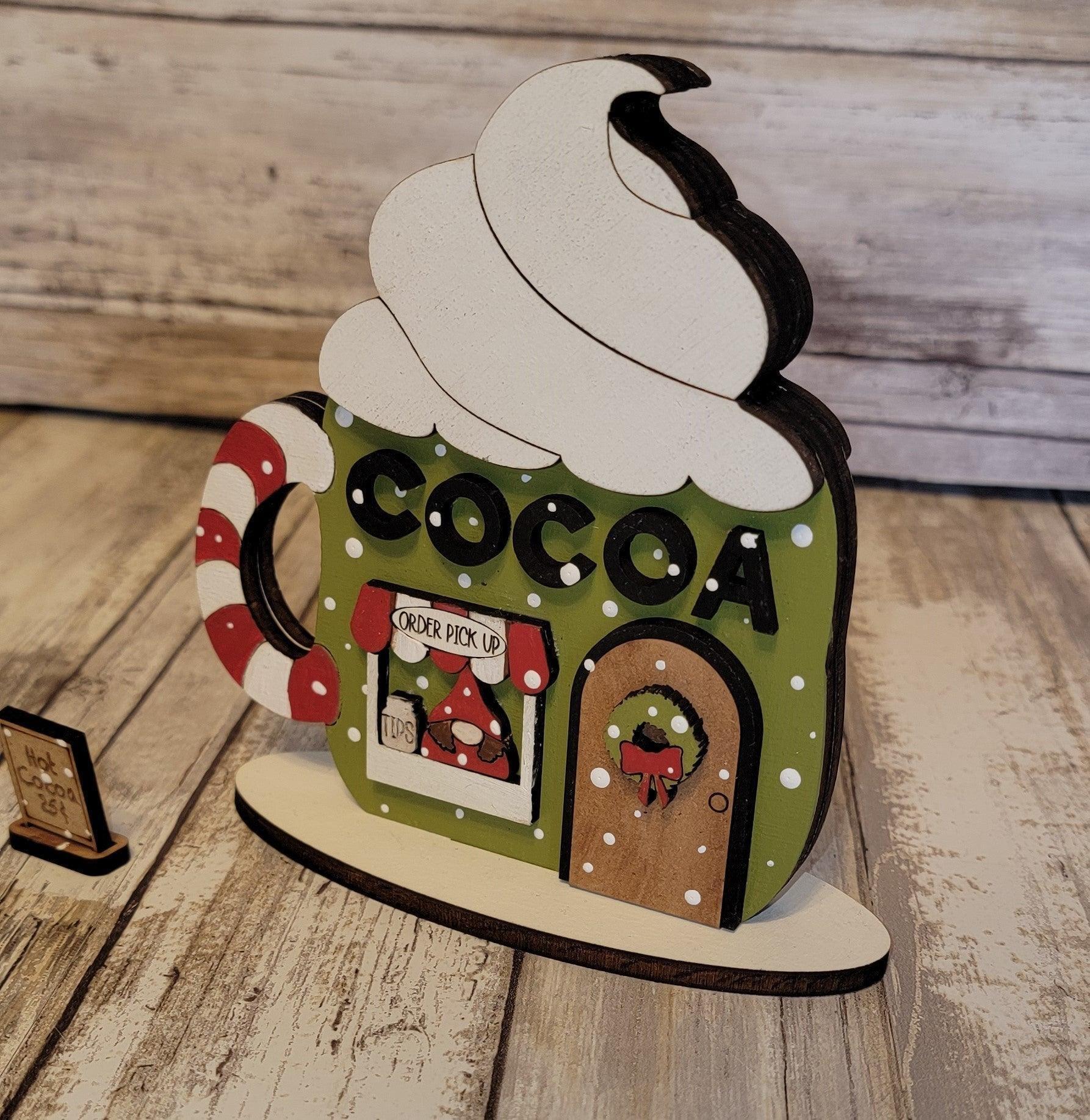 Christmas Village Cocoa Shoppe DIY - RusticFarmhouseDecor