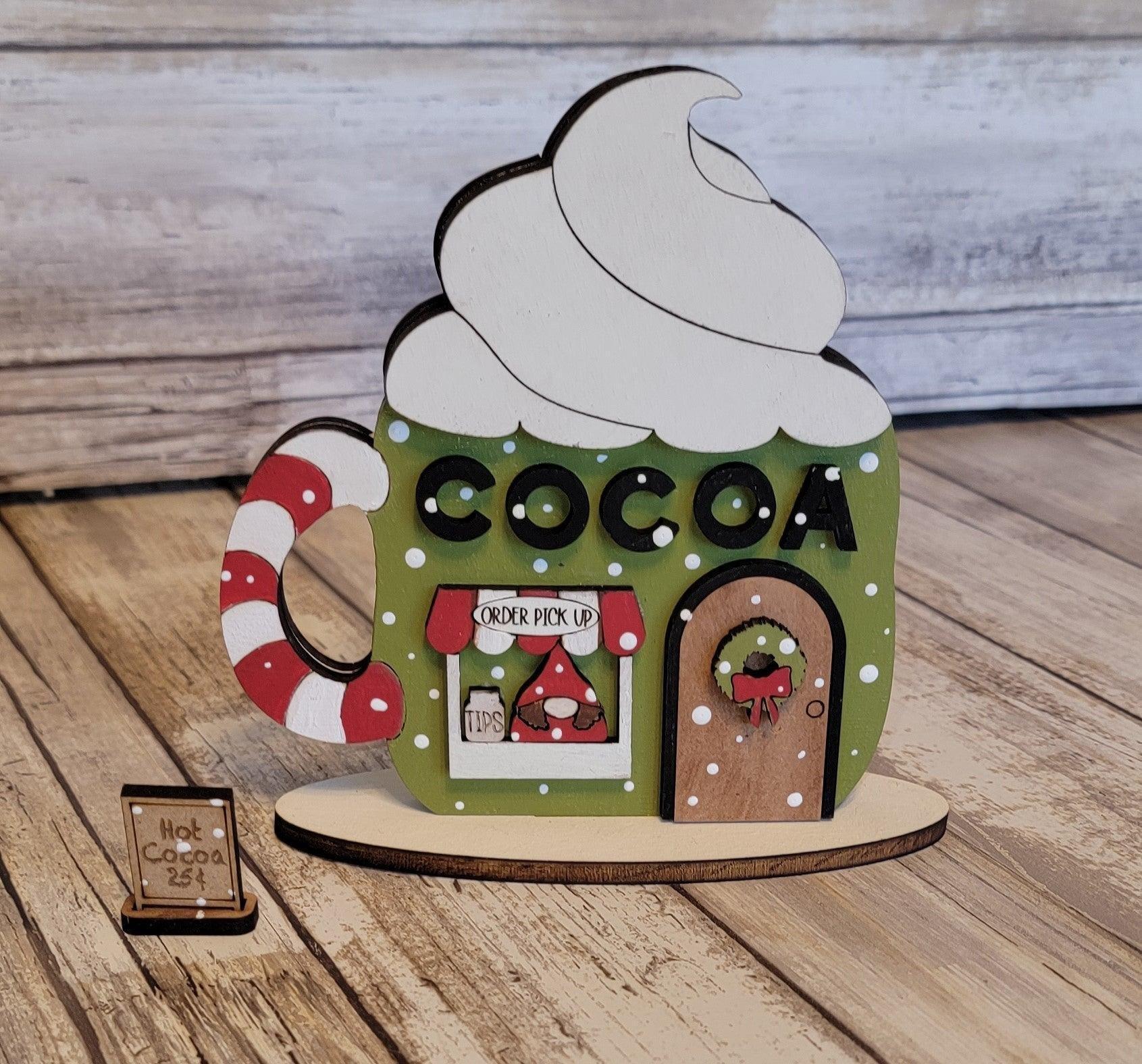 Christmas Village Cocoa Shoppe DIY - RusticFarmhouseDecor