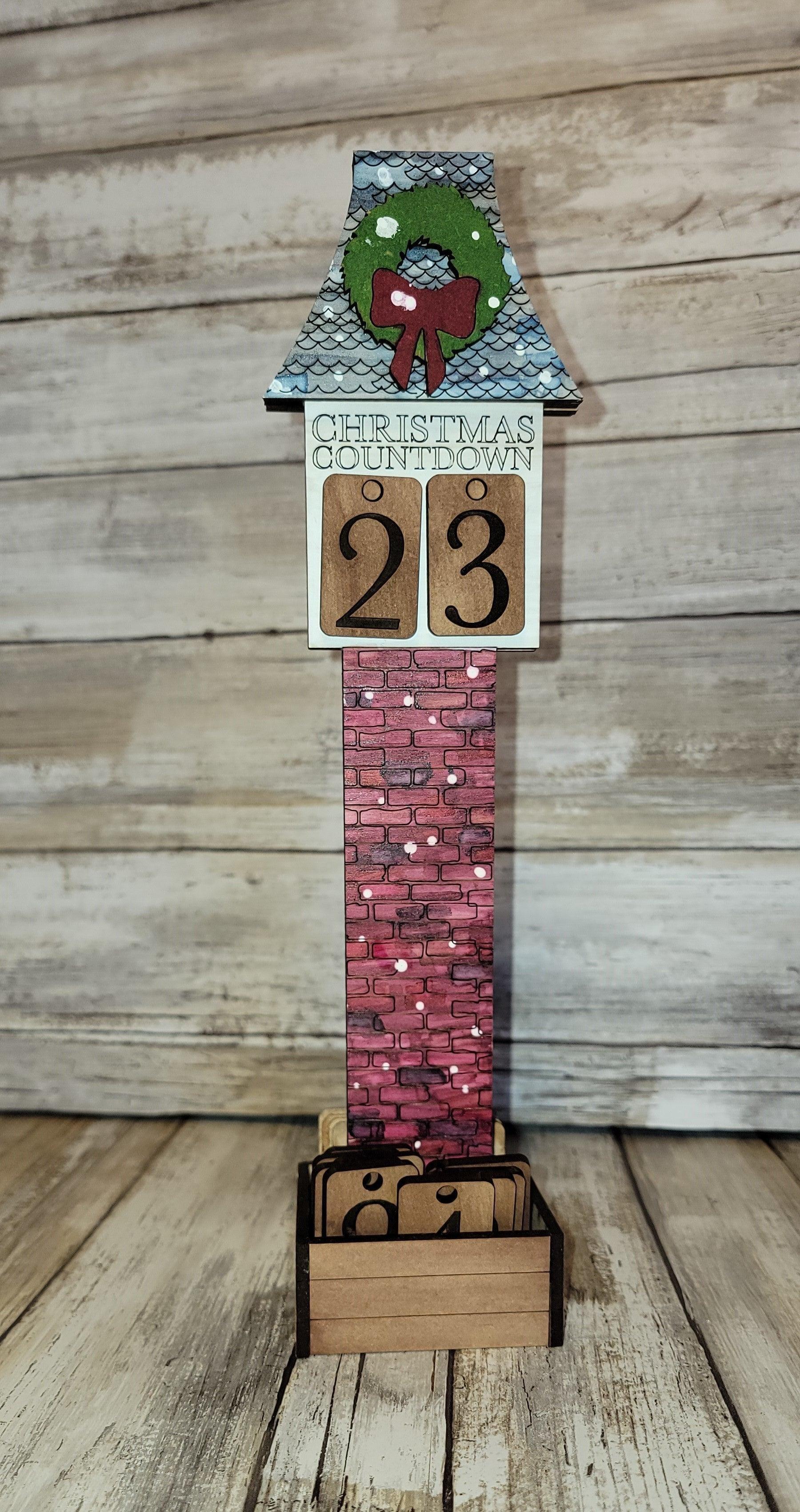 Christmas Village Countdown Tower DIY - RusticFarmhouseDecor