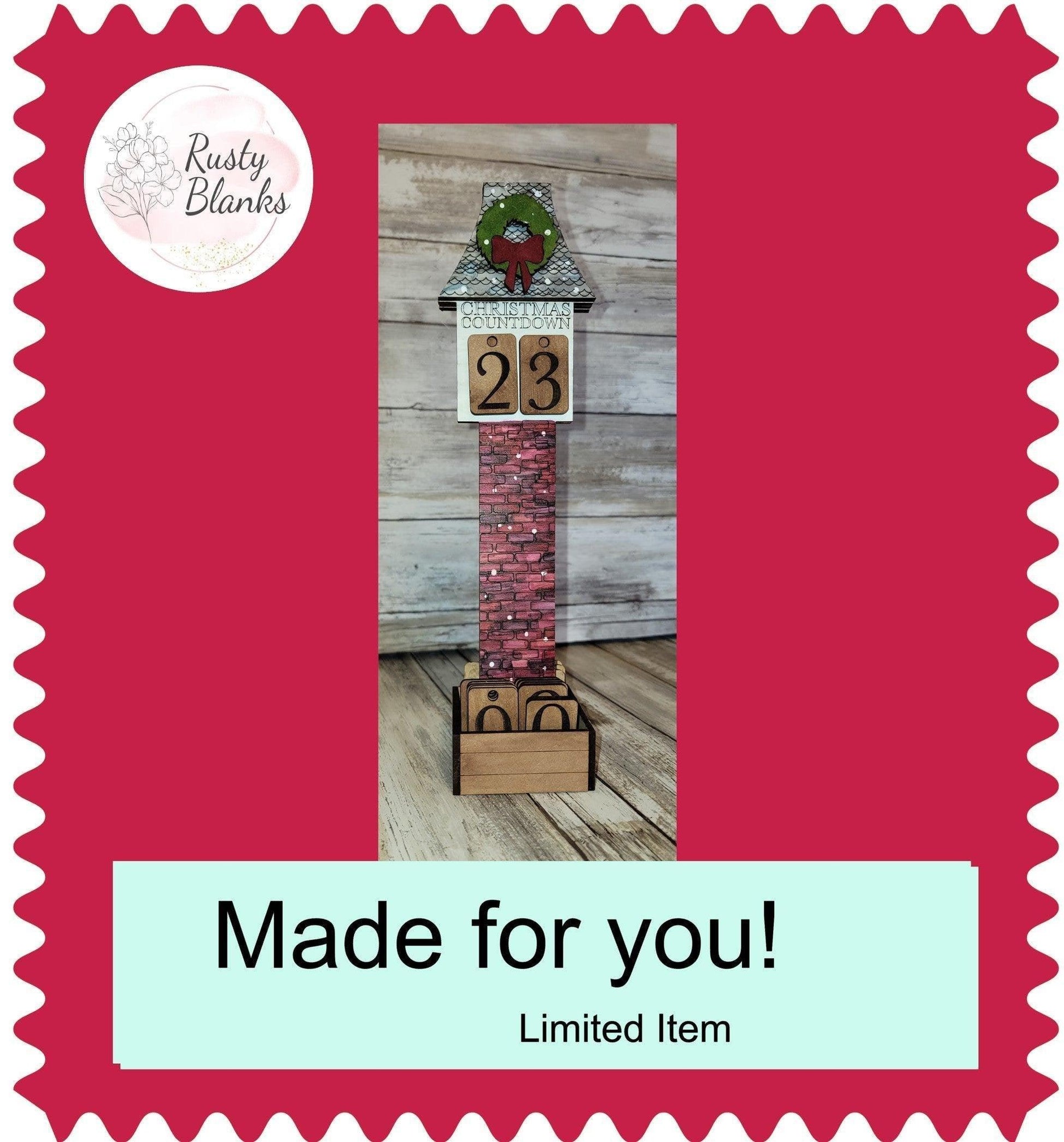 Christmas Village Countdown Tower - RusticFarmhouseDecor