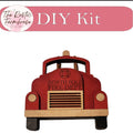 Christmas Village Fire Truck Shelf Sitter - RusticFarmhouseDecor