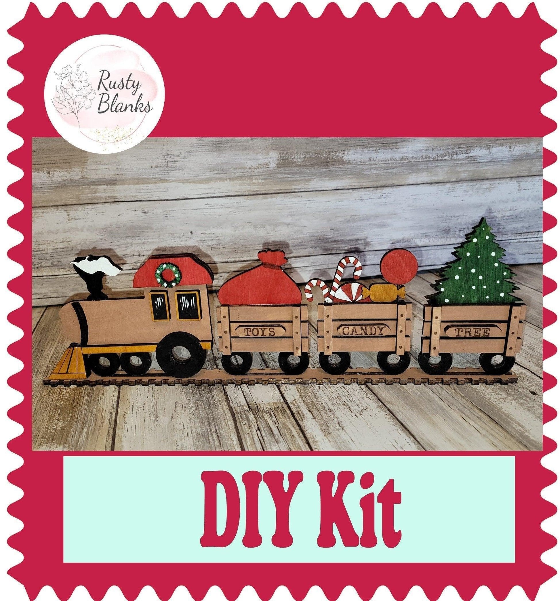 Christmas Village Holiday Train DIY - RusticFarmhouseDecor