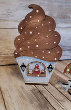 Christmas Village Mrs. Claus Cupcakery DIY - RusticFarmhouseDecor
