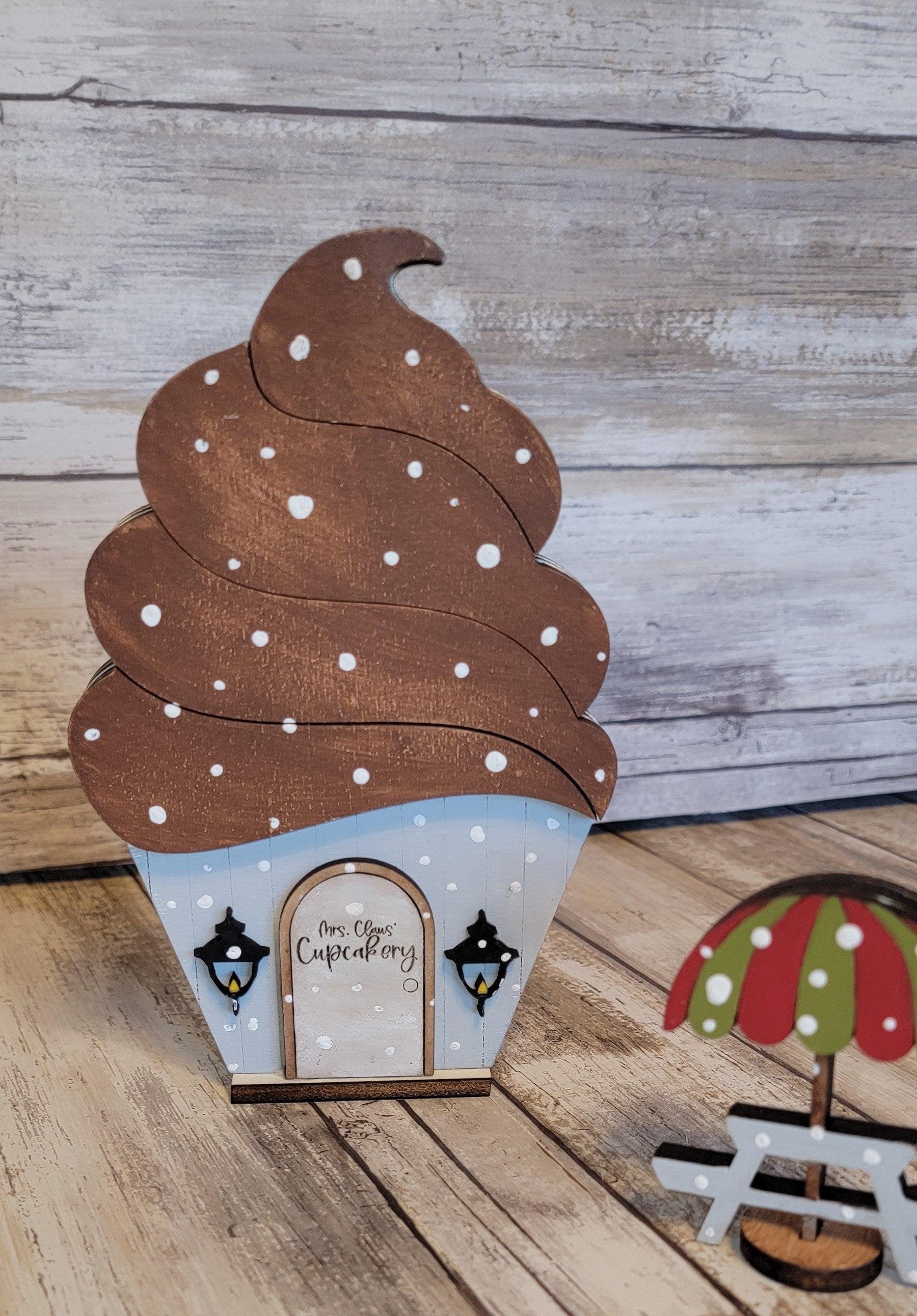 Christmas Village Mrs. Claus Cupcakery DIY - RusticFarmhouseDecor