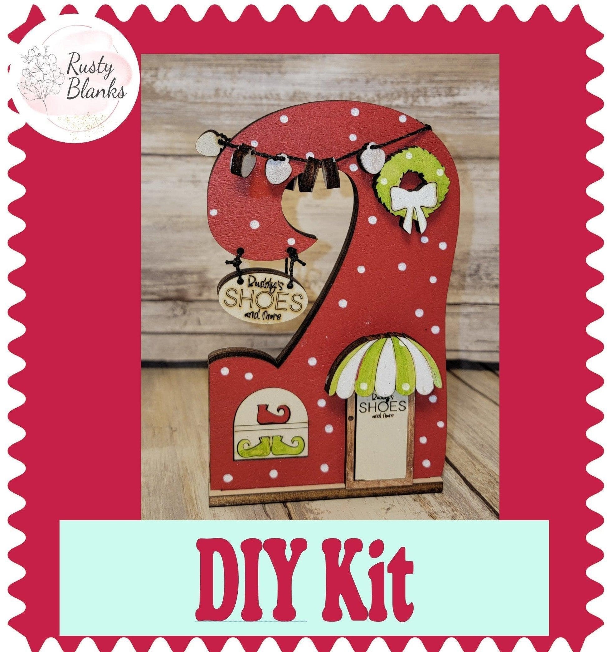 Christmas Village Shoe Shoppe DIY - RusticFarmhouseDecor