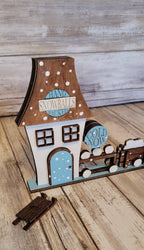 Christmas Village Snowball Factory DIY - RusticFarmhouseDecor