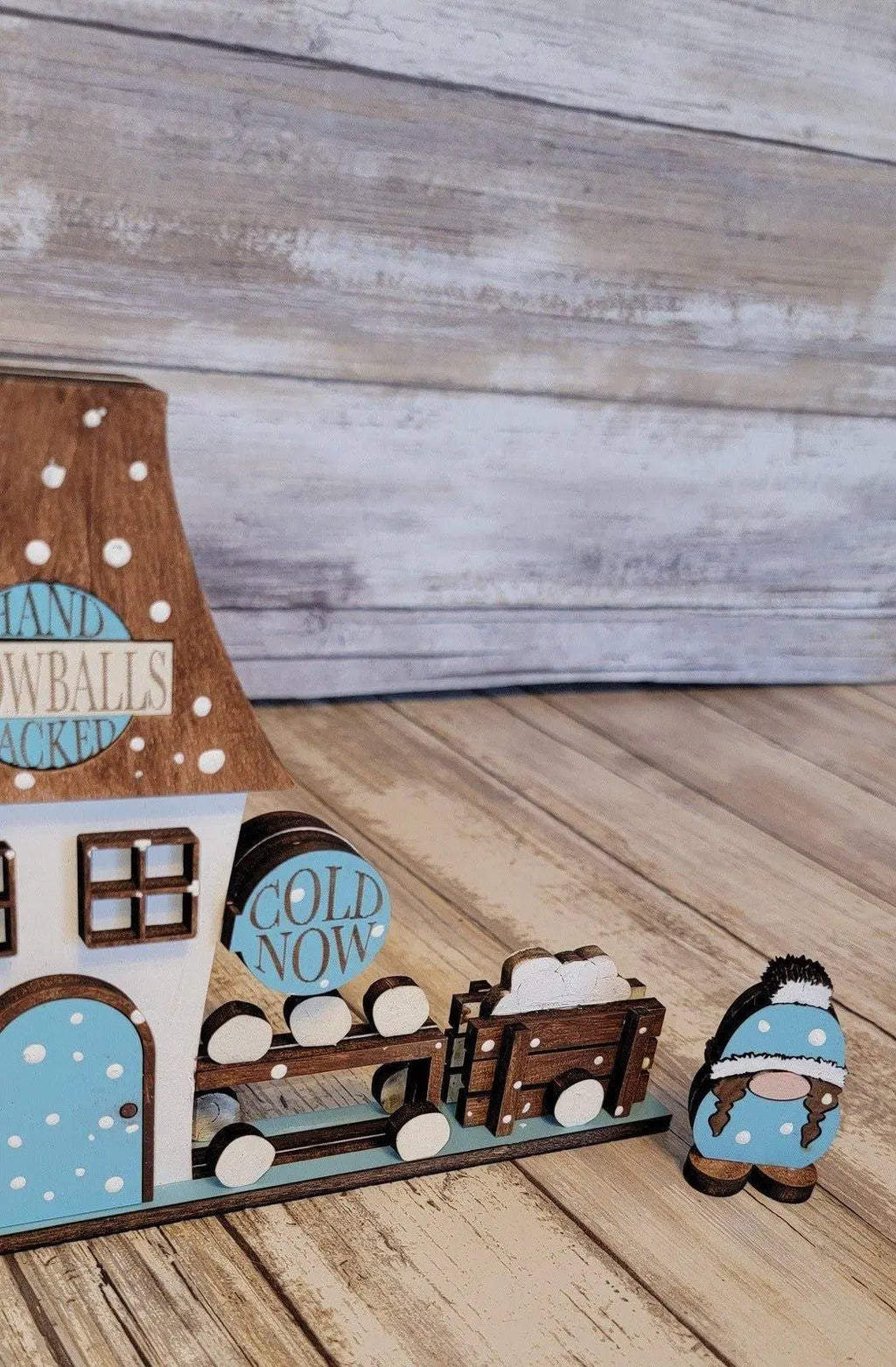 Christmas Village Snowball Factory DIY - RusticFarmhouseDecor