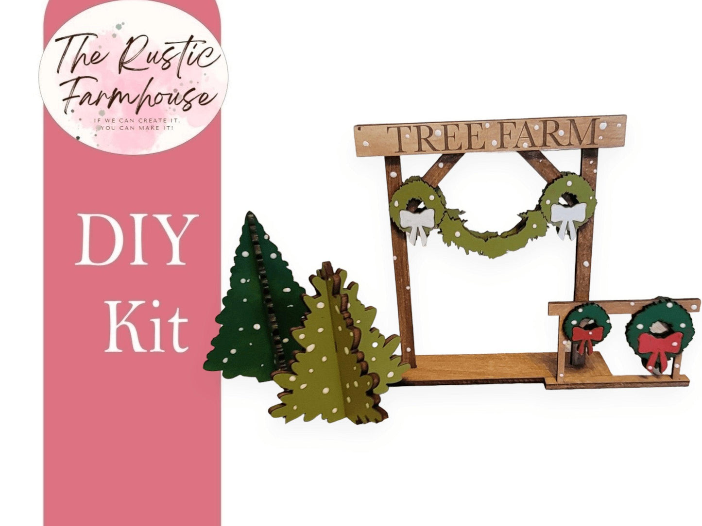 Christmas Village Tree Farm DIY - RusticFarmhouseDecor