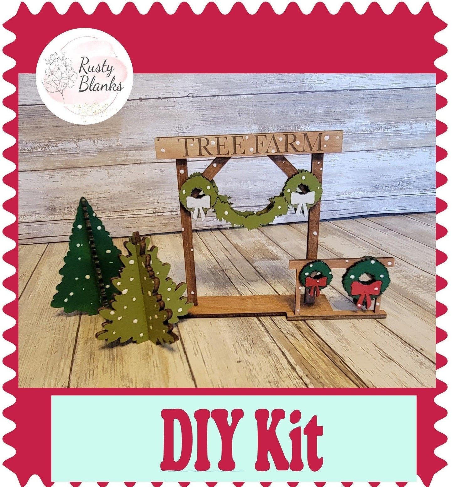 Christmas Village Tree Farm DIY - RusticFarmhouseDecor