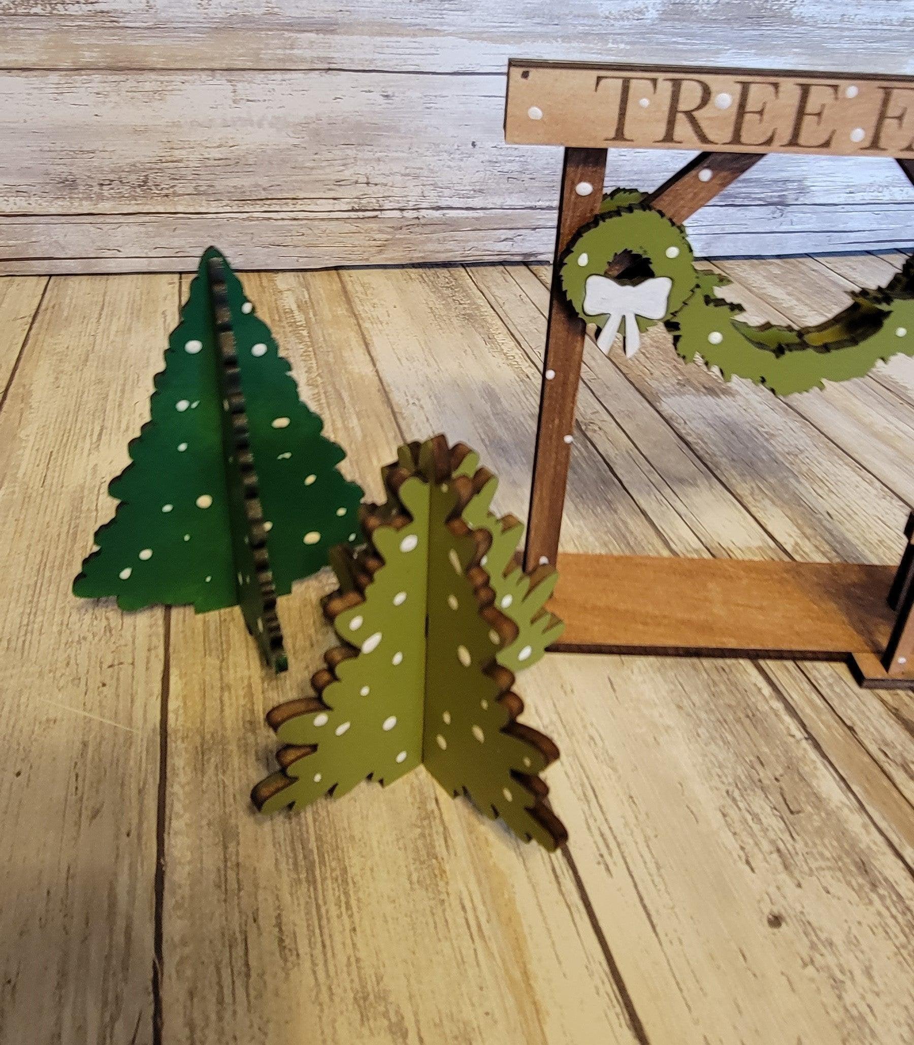 Christmas Village Tree Farm DIY - RusticFarmhouseDecor