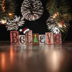 Chunky Believe Wood Block Shelf Sitter, DIY Christmas Believe Wood Sitter, Christmas Decor, - RusticFarmhouseDecor