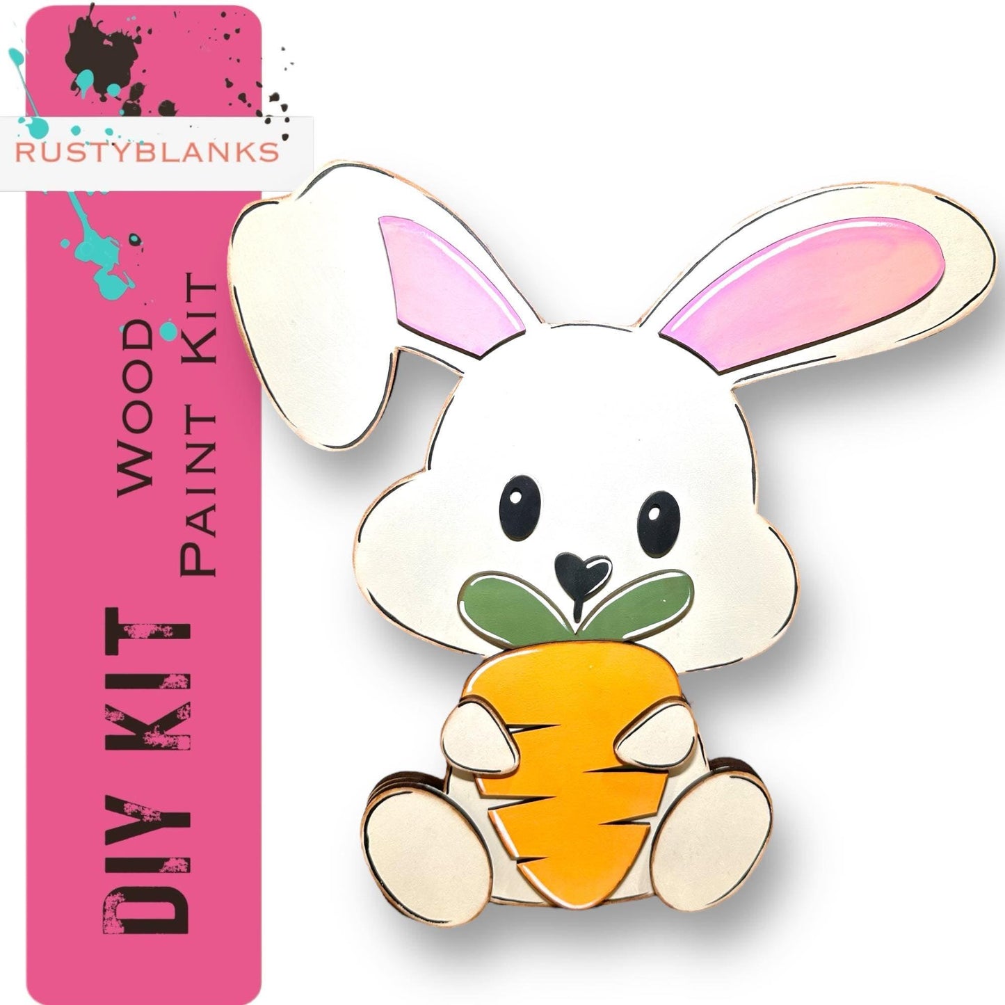 Chunky Sitting Easter Bunnies, DIY Craft Kit - RusticFarmhouseDecor