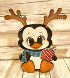 Chunky Winter Penguin Unfinished Wood Blanks | Tiered Tray DIY Kits DIY - RusticFarmhouseDecor