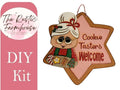 Cookie Tasters Weclcome Christmas Front Porch Door Hanger - RusticFarmhouseDecor