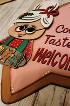 Cookie Tasters Weclcome Christmas Front Porch Door Hanger - RusticFarmhouseDecor