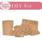 Cookies for Santa for the Interchangeable Flower Basket Decor - Wood Blank for Painting - Inserts for Basket - RusticFarmhouseDecor