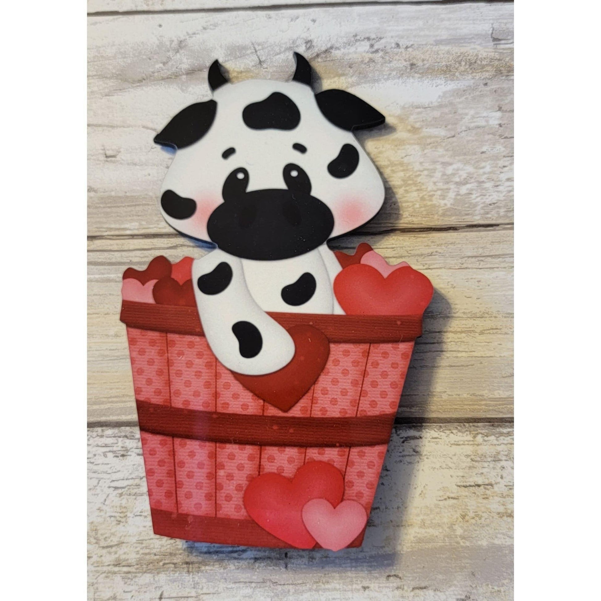 Cow - in basket - RusticFarmhouseDecor