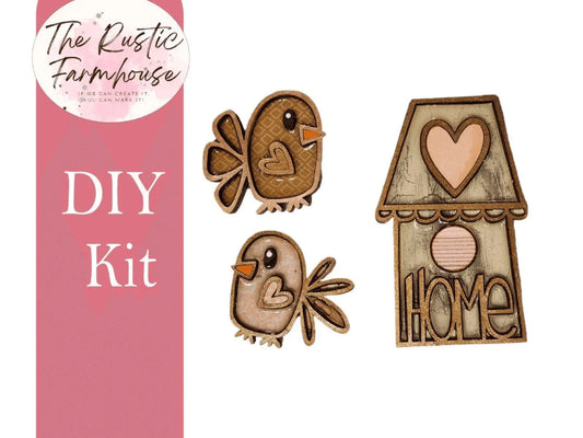 Cute Bird Refrigerator Magnets with Home Birdhouse DIY Laser Cut - RusticFarmhouseDecor