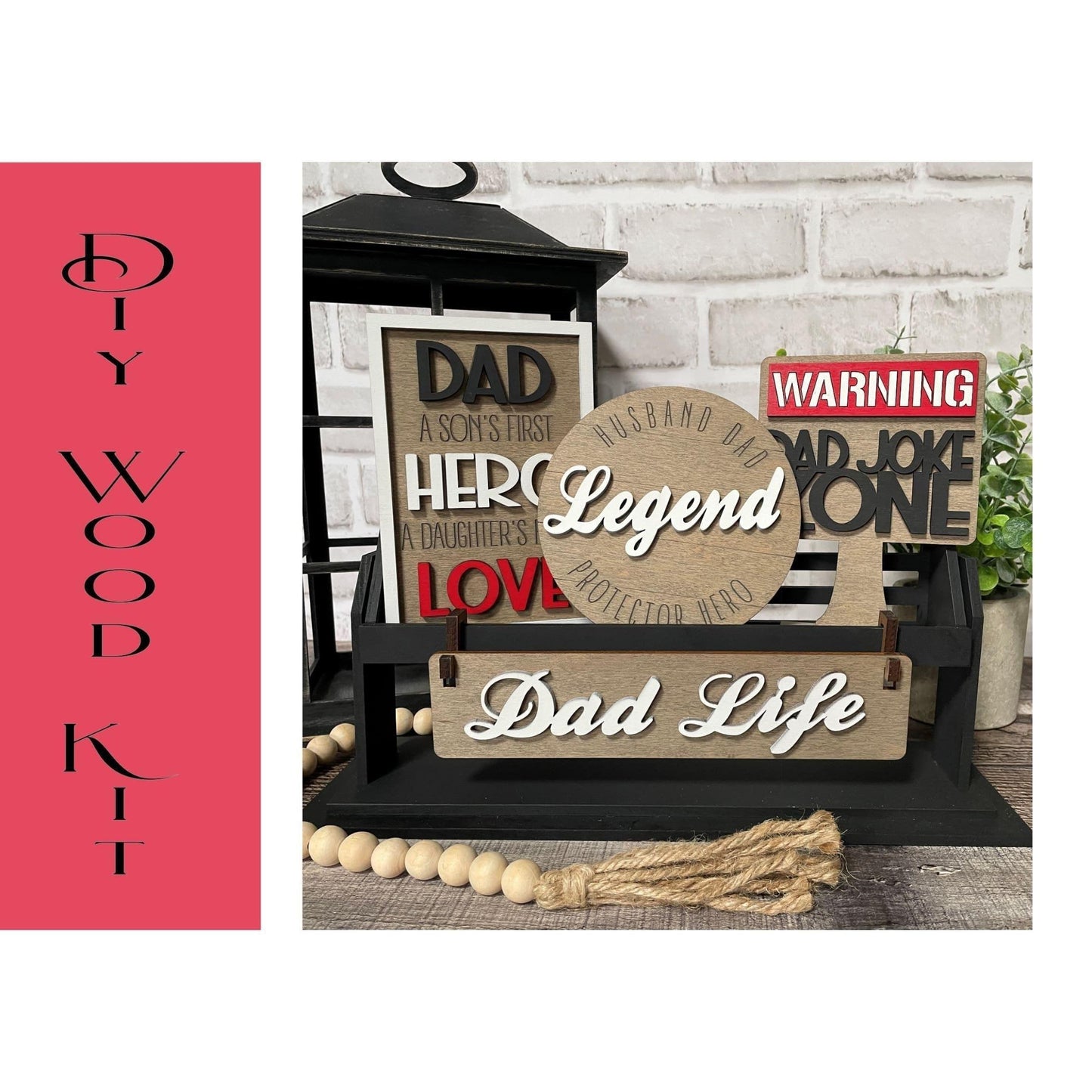 Dad Hero Wagon Insert Set - RusticFarmhouseDecor