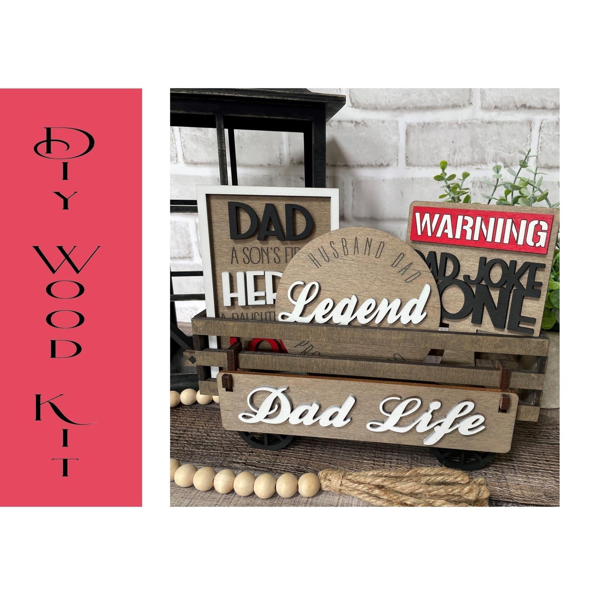 Dad Hero Wagon Insert Set - RusticFarmhouseDecor