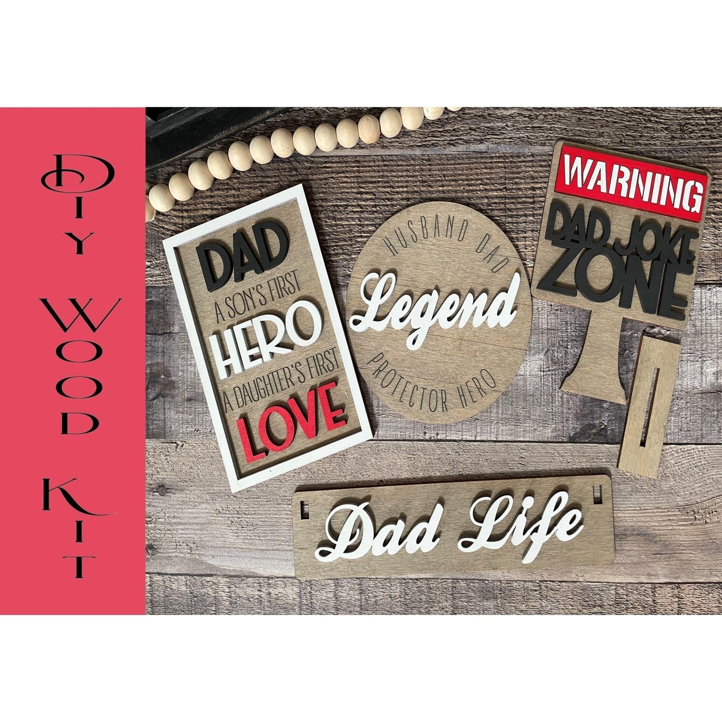 Dad Hero Wagon Insert Set - RusticFarmhouseDecor