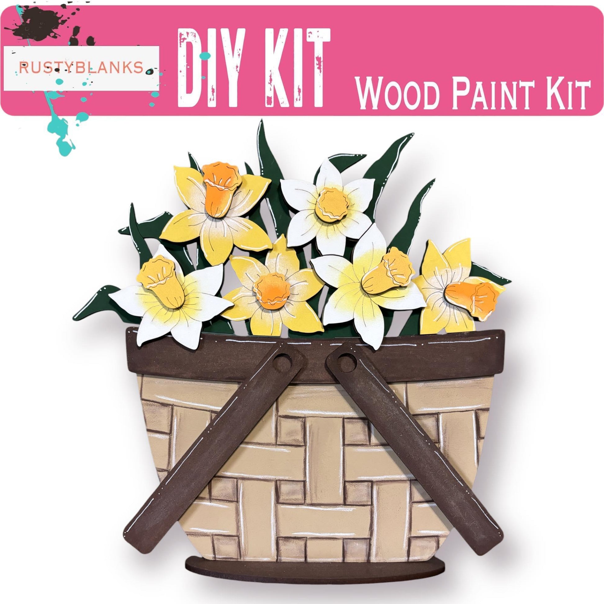 Daffodils Insert for the Interchangeable Flower Basket - RusticFarmhouseDecor