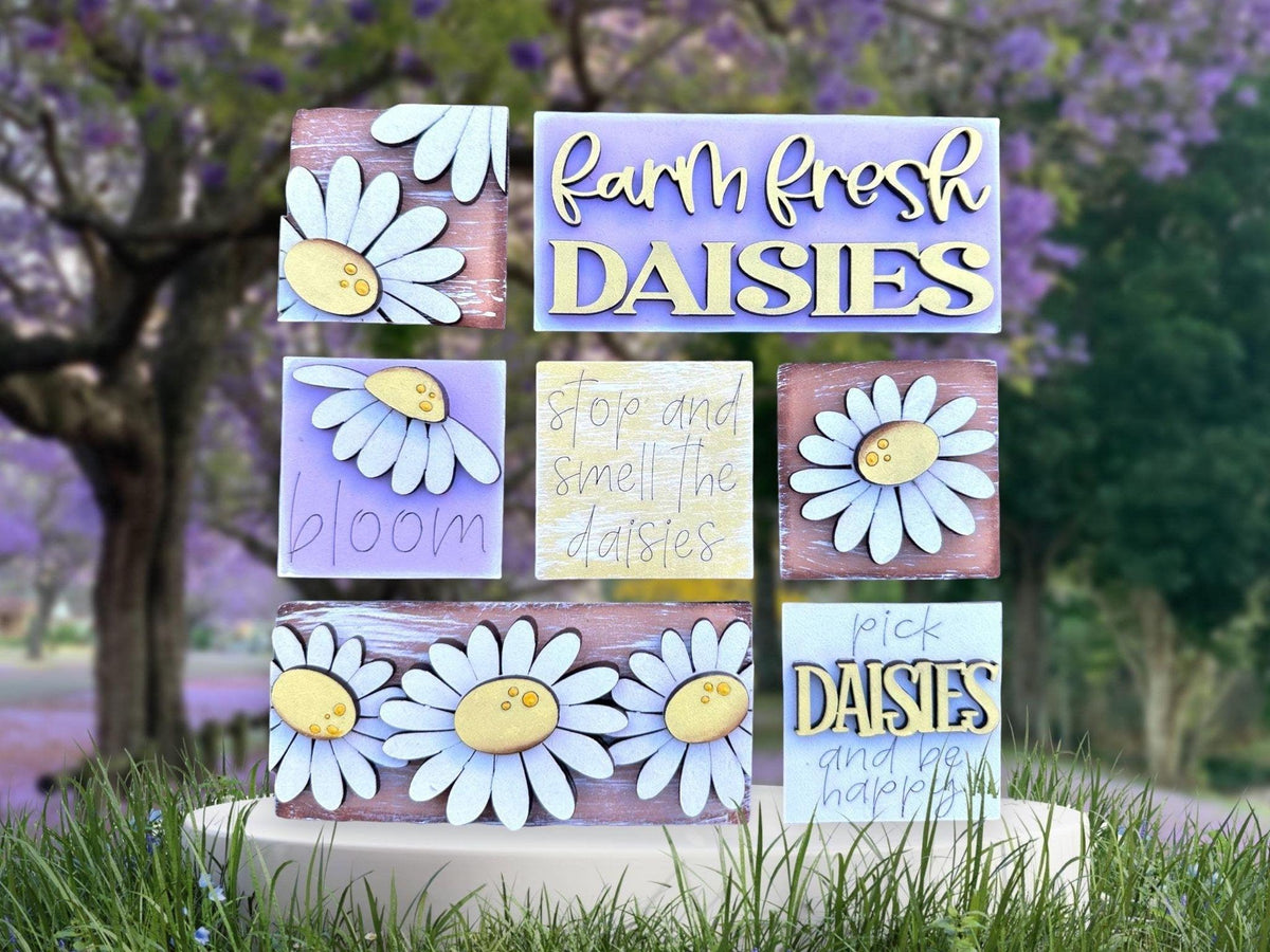 Daisies Mini Tiles Kit - RusticFarmhouseDecor