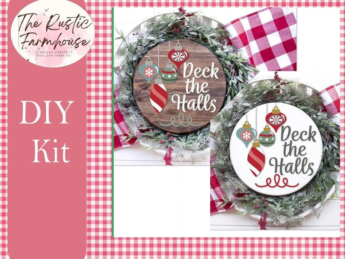 Deck the Halls Door Hanger - RusticFarmhouseDecor