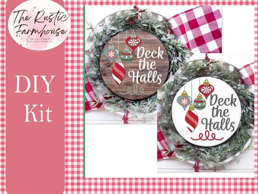 Deck the Halls Door Hanger - RusticFarmhouseDecor