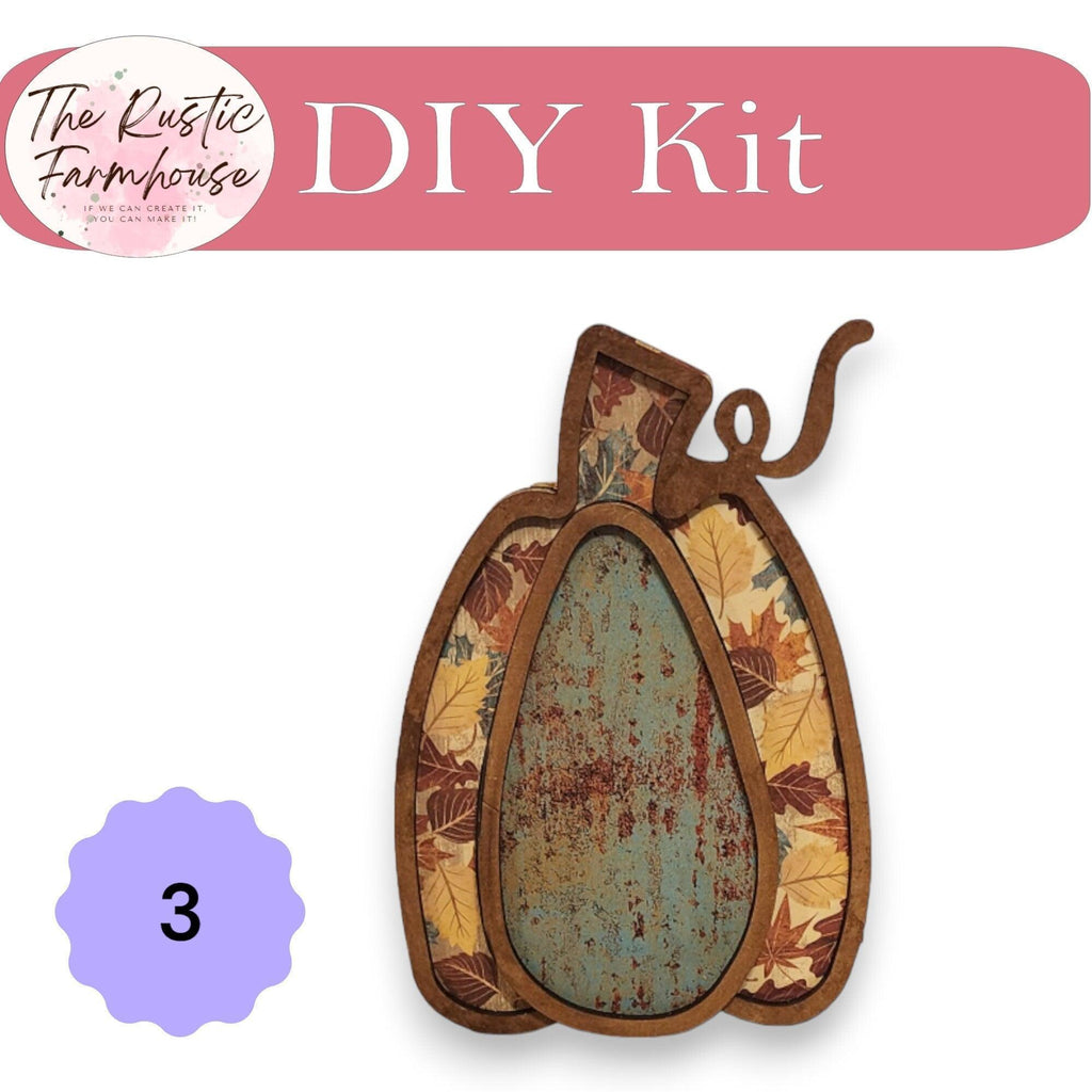 DIY Chunky Wood Autumn Pumpkins Shelf Sitters- 4 sizes - RusticFarmhouseDecor