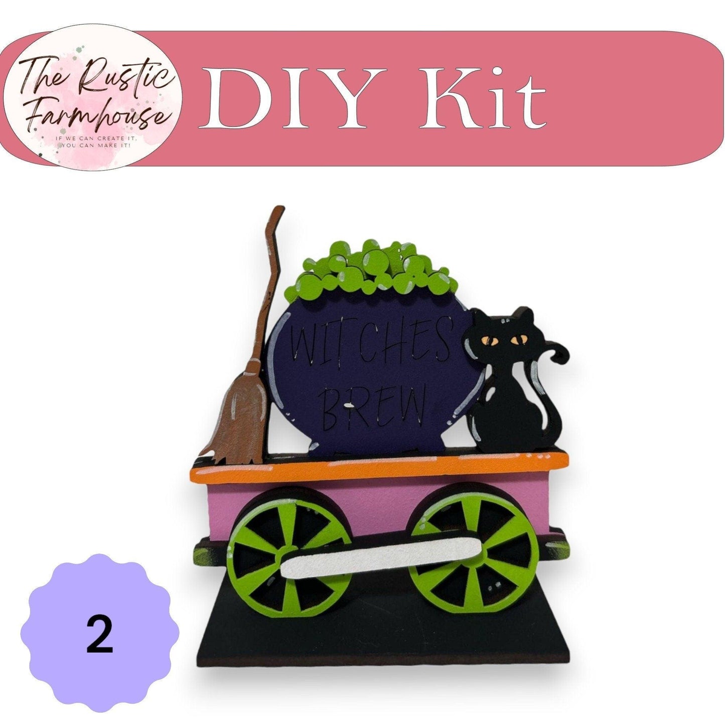 DIY Halloween Standing Train set Shelf Sitters DIY - RusticFarmhouseDecor