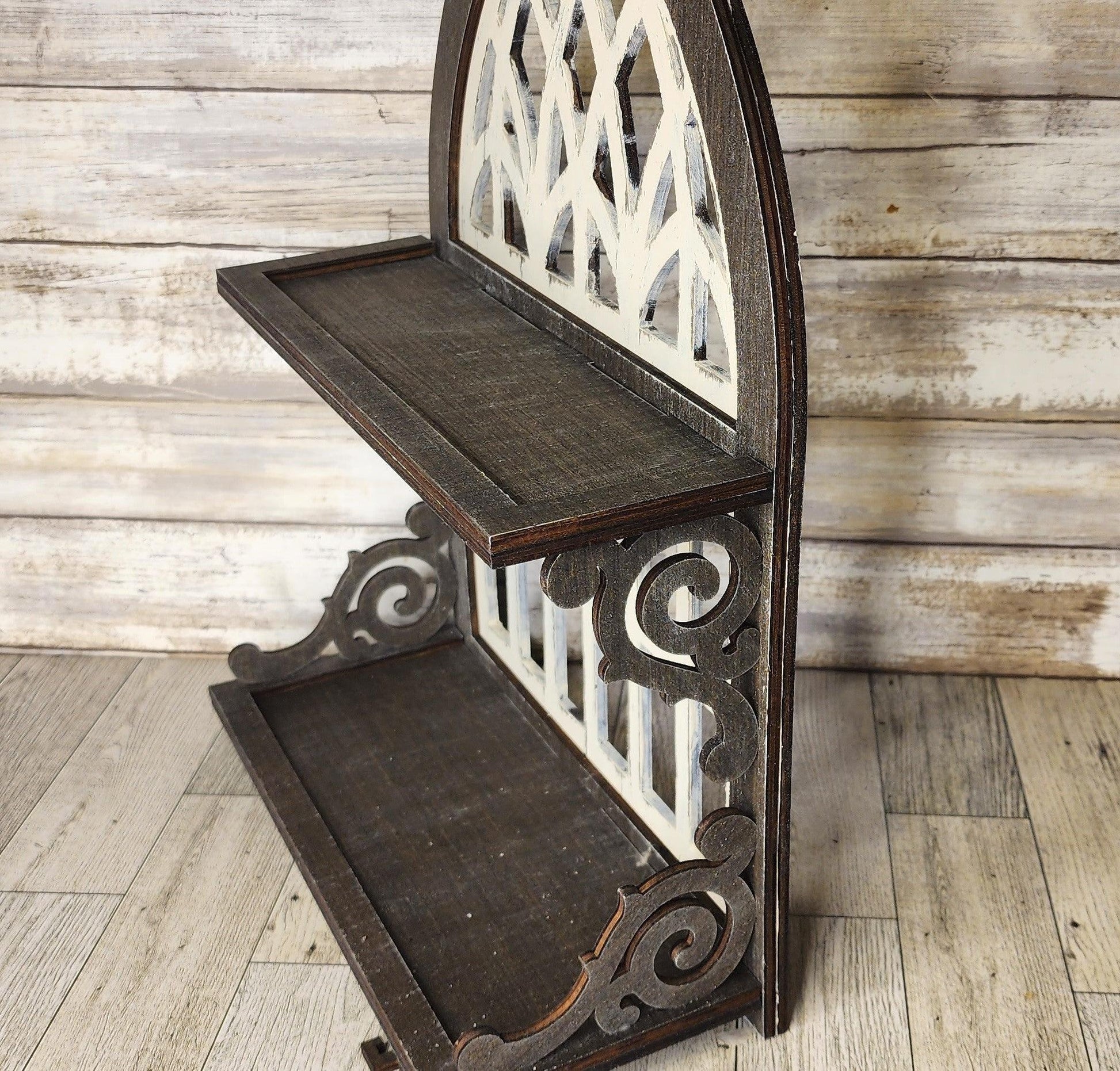 DIY Rustic two shelf Tiered Tray - RusticFarmhouseDecor