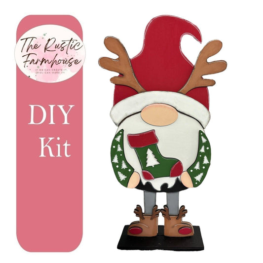 DIY Standing Interchangeable Christmas Reindeer Gnome Kit for our Boy or Girl Interchangeable Gnomes - RusticFarmhouseDecor