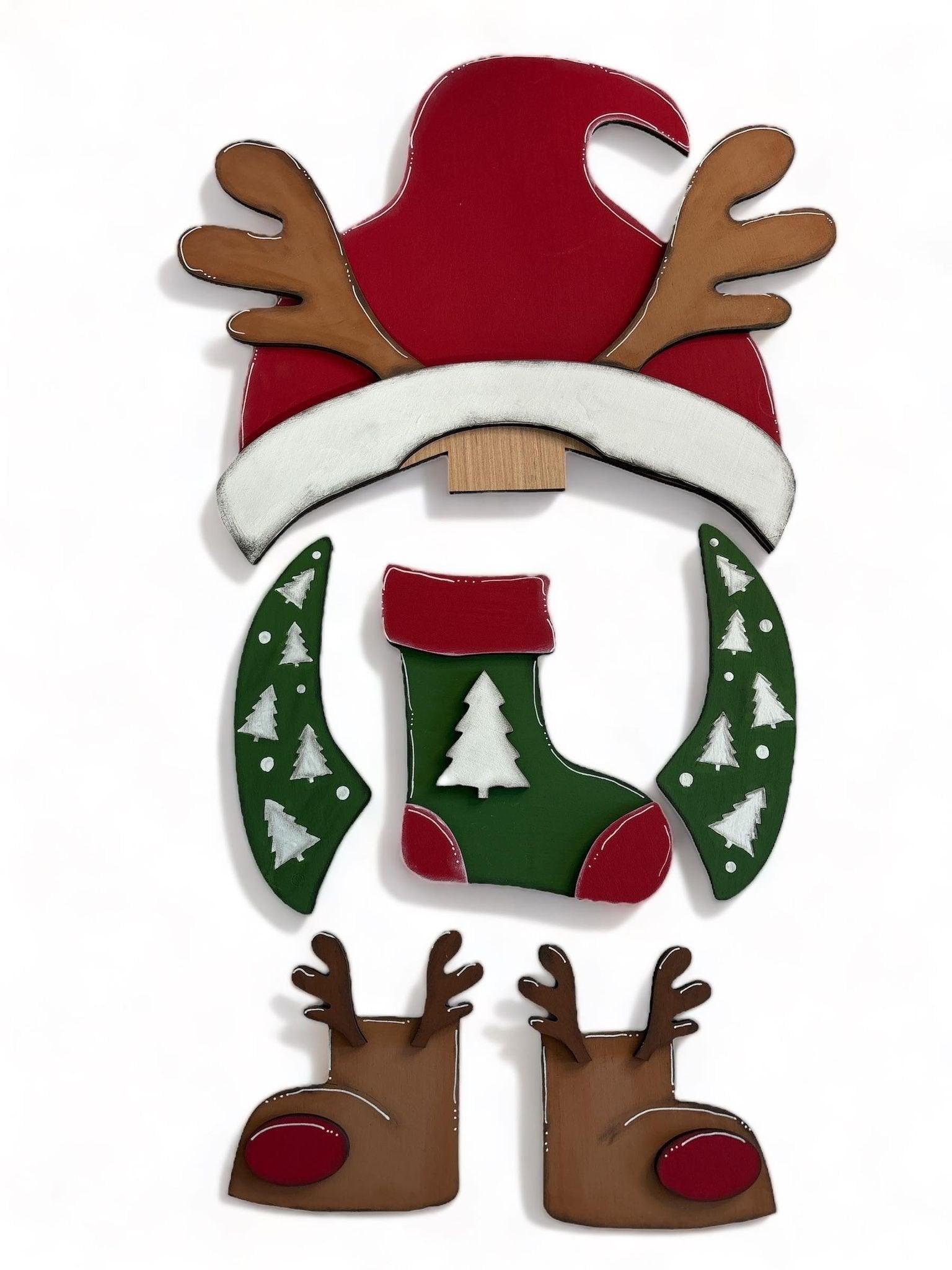 DIY Standing Interchangeable Christmas Reindeer Gnome Kit for our Boy or Girl Interchangeable Gnomes - RusticFarmhouseDecor