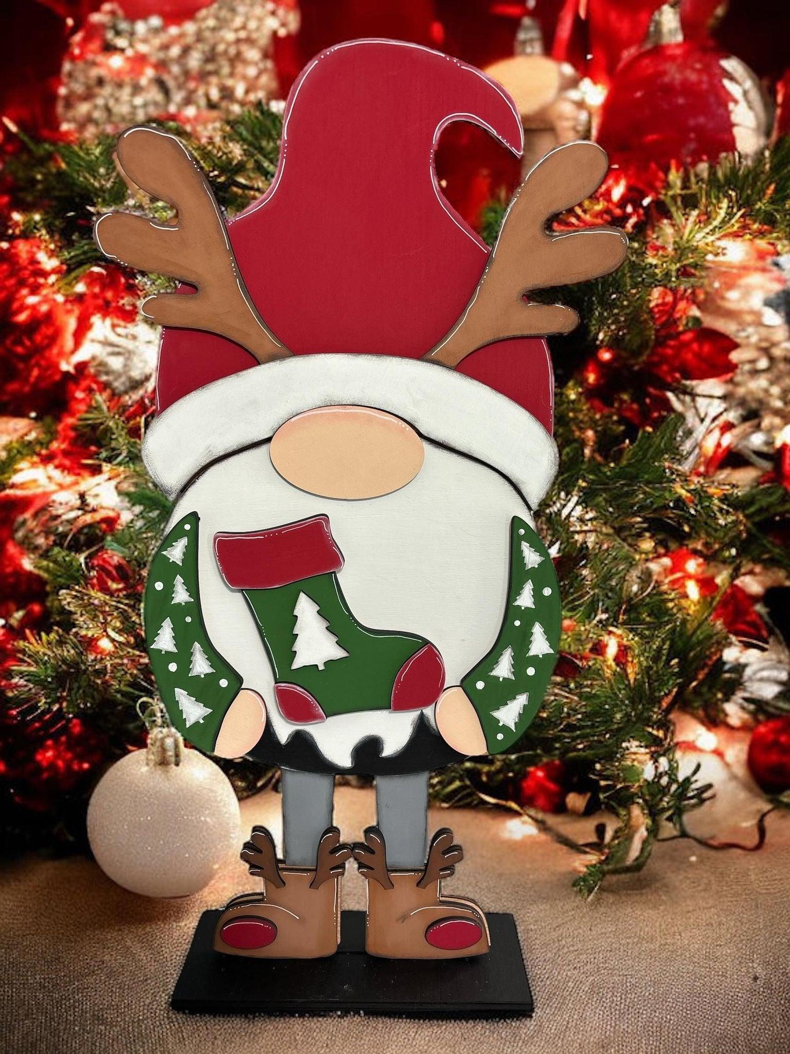 DIY Standing Interchangeable Christmas Reindeer Gnome Kit for our Boy or Girl Interchangeable Gnomes - RusticFarmhouseDecor