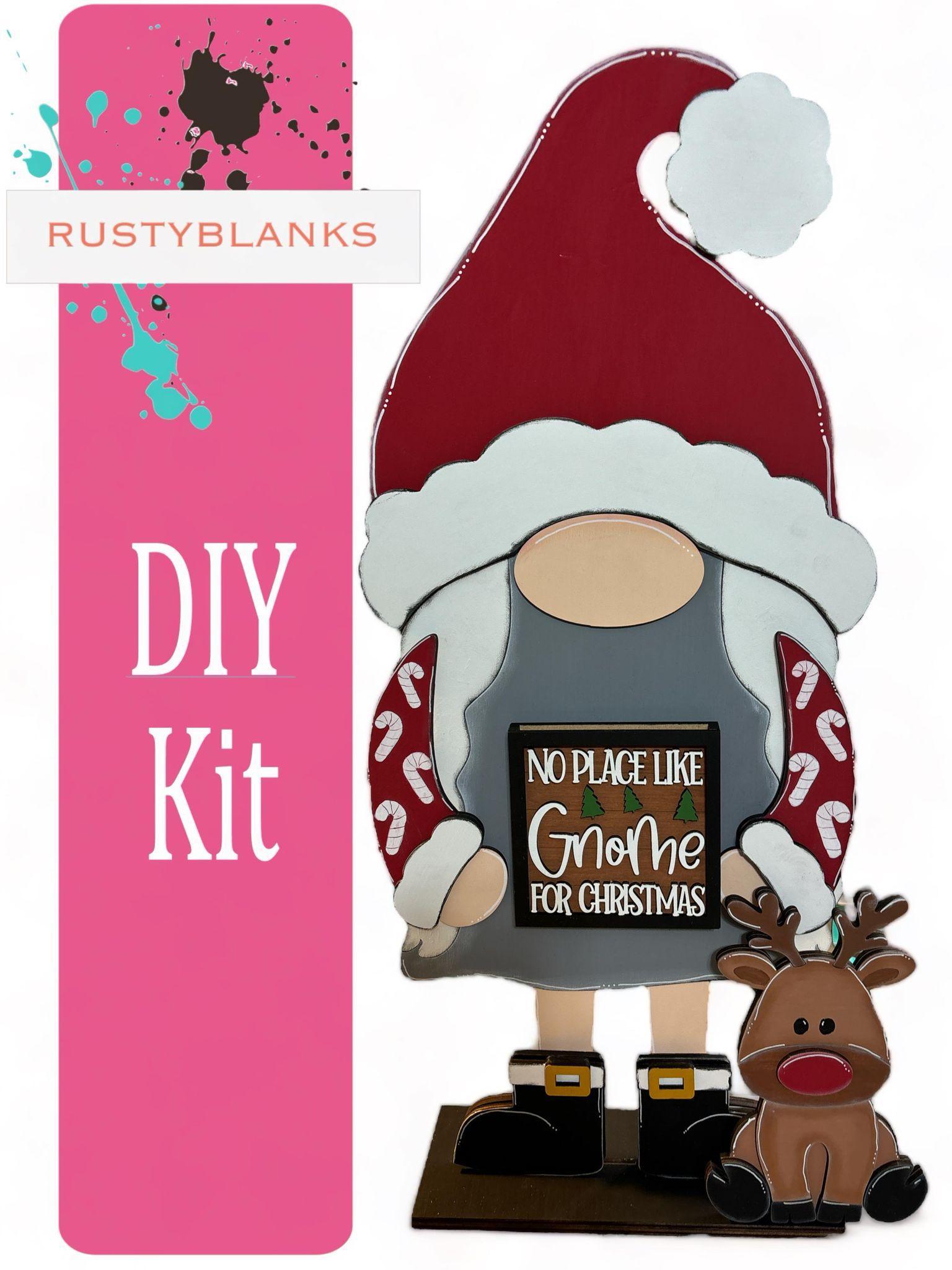 DIY Standing Interchangeable Christmas Santa and Reindeer Gnome Kit for our Boy or Girl Interchangeable Gnomes - RusticFarmhouseDecor