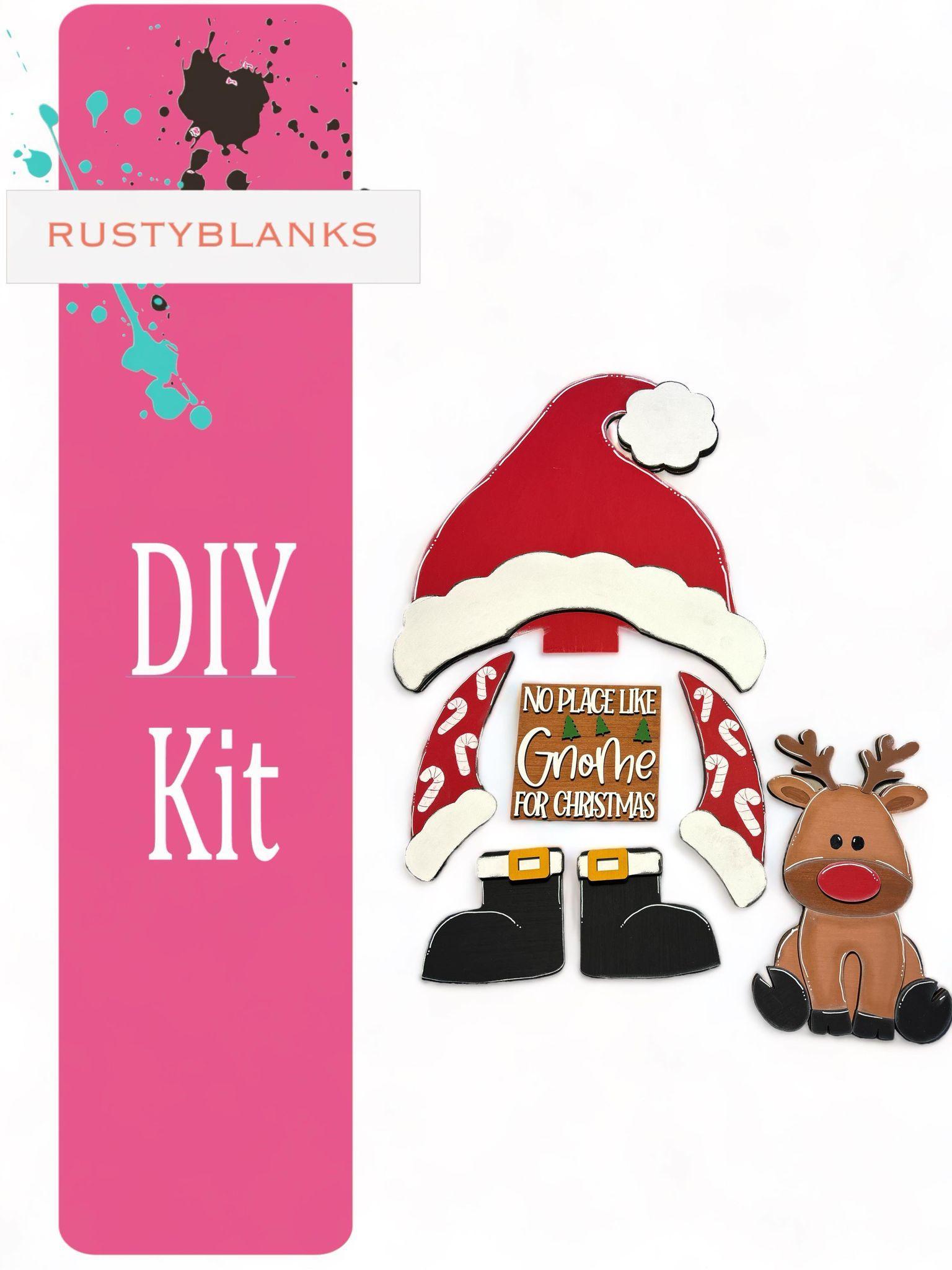 DIY Standing Interchangeable Christmas Santa and Reindeer Gnome Kit for our Boy or Girl Interchangeable Gnomes - RusticFarmhouseDecor